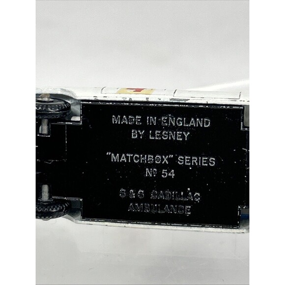 Matchbox Lesney NO. 54 S & S Cadillac Ambulance Superfast White - Picture 7 of 8